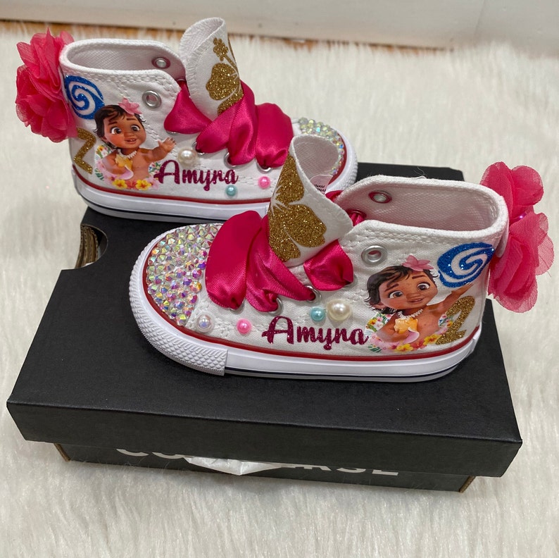 Moana Bling Shoes Baby Moana Converse Shoes Moana Etsy Australia