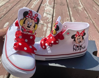 Minnie Mouse Sneakers, Custom 1st Birthday Outfit Shoes