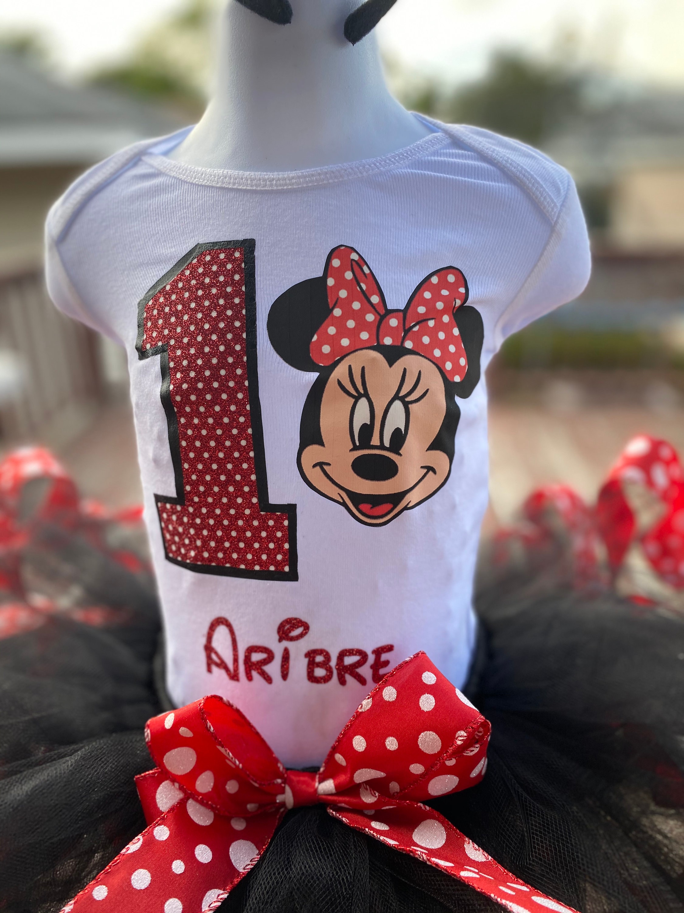minnie mouse first birthday tutu dress Minnie mouse dress 1st birthday dress