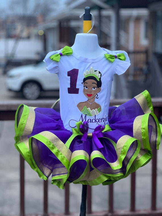 Princess tiana birthday outfit, princess and the frog tutu set princess  tiana birthday shirt, princess and the frog dress