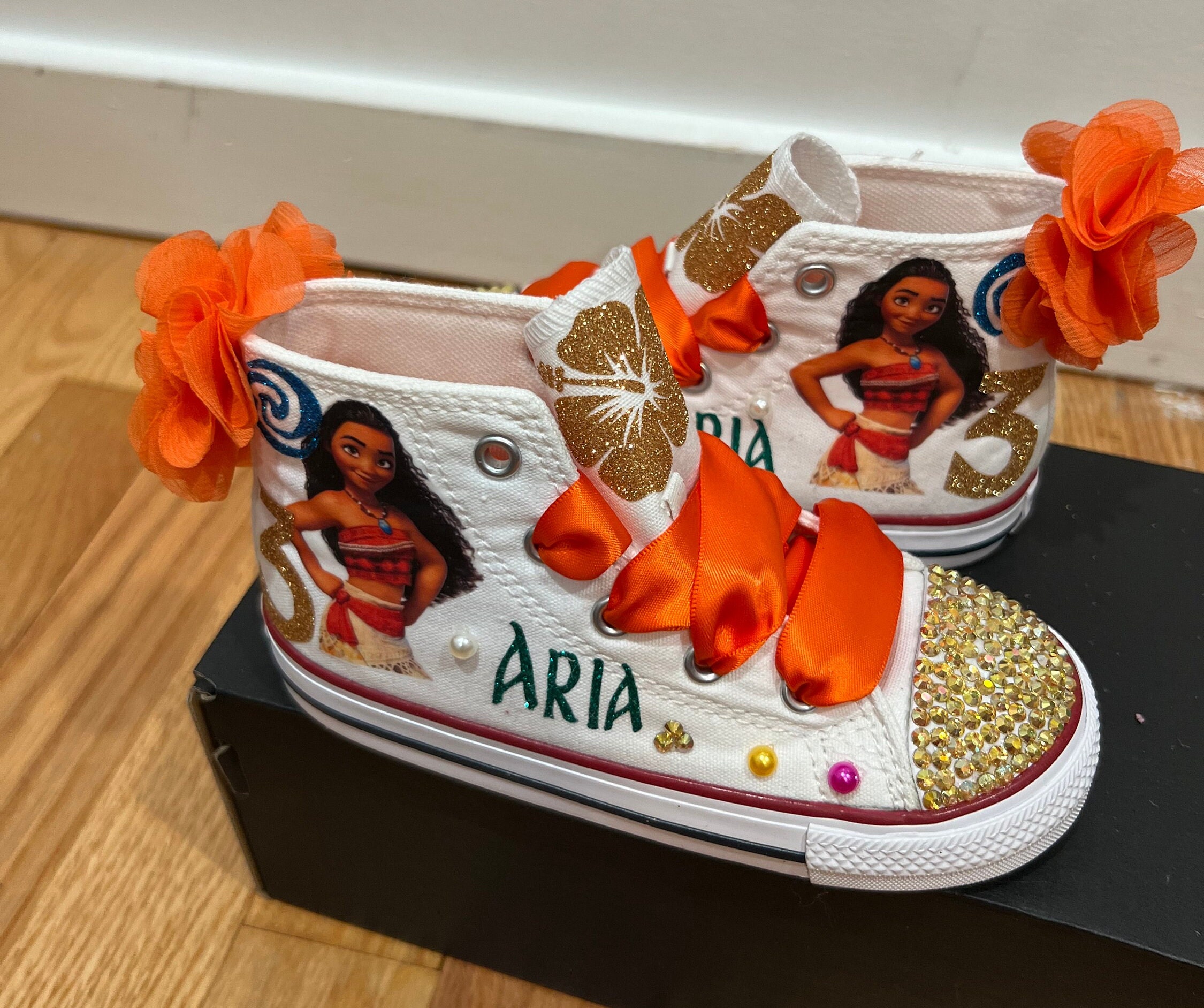 靴 moana Moana Bling Shoes, Moana Sneakers Shoes, Moana Rhinestones Shoes