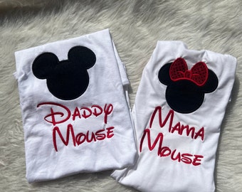 Mickey Mouse shirt, Minnie Mouse shirt, daddy mouse shirt, mommy mouse shirt, family matching shirts, mommy and daddy Mickey Mouse birthday