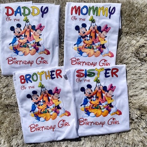 Mickey Mouse club house family birthday shirts, mickey Mouse  mommy and daddy shirts, Mickey Mouse club house birthday shirt matching shirts