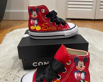 Mickey Mouse converse shoes/ Mickey Mouse first birthday outfit boy/ Mickey Mouse custom shoes/ Mickey Mouse shoes/ 1st birthday boy/ party