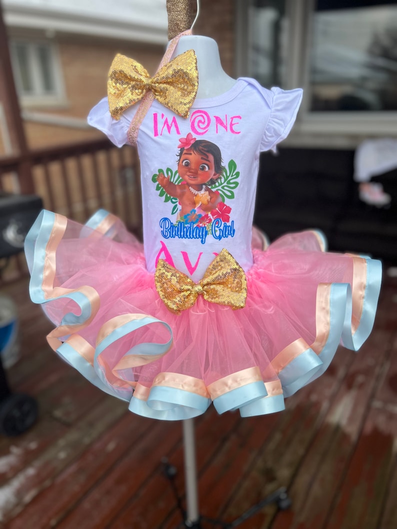 Moana Tutu Set Birthday Outfit Baby Moana Dress Moana Tutu Etsy