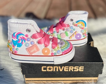 Candyland Bling Sneakers, Rhinestone Candy Shoes, Toddler Gift