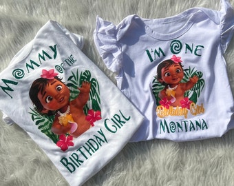 Camisa de cumpleanos de Moana camisa de mama Moana bebe Moana camisas de cumpleanos de la familia Moana traje de cumpleanos de bebe moana