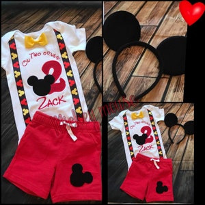 Mickey mouse second birthday outfit / Mickey mouse birthday shirt/ Mickey Mouse oh twodles outfit baby boy | Mickey Mouse birthday party