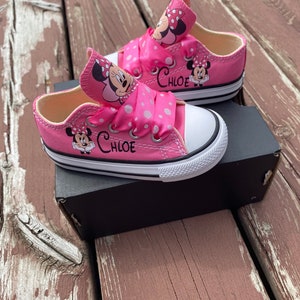 Pink Minnie Mouse Custom Shoes