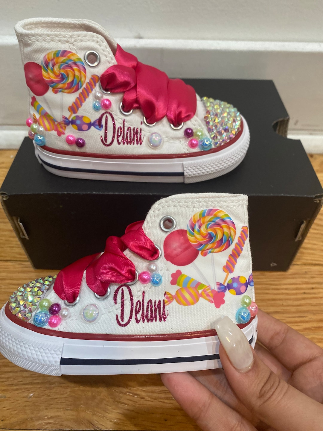 Candyland Bling Shoes, Candy Land Birthday Shoes, Lollipop Bling Shoes