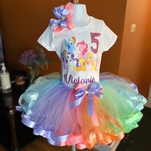 My little pony birthday outfit, my little pony tutu set, my little pony birthday shirt, my little pony birthday dress