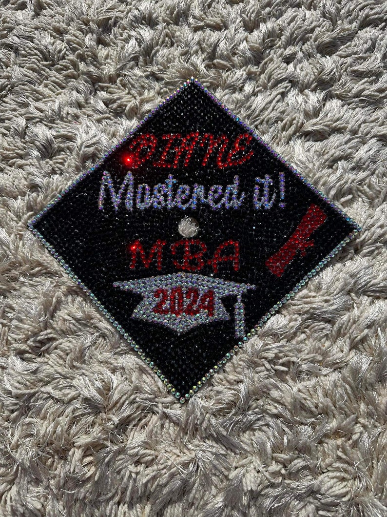 Cal Poly Rhinestone Grad Topper Bling Graduation Cap Topper, Custom Graduation Gift, College, High ...