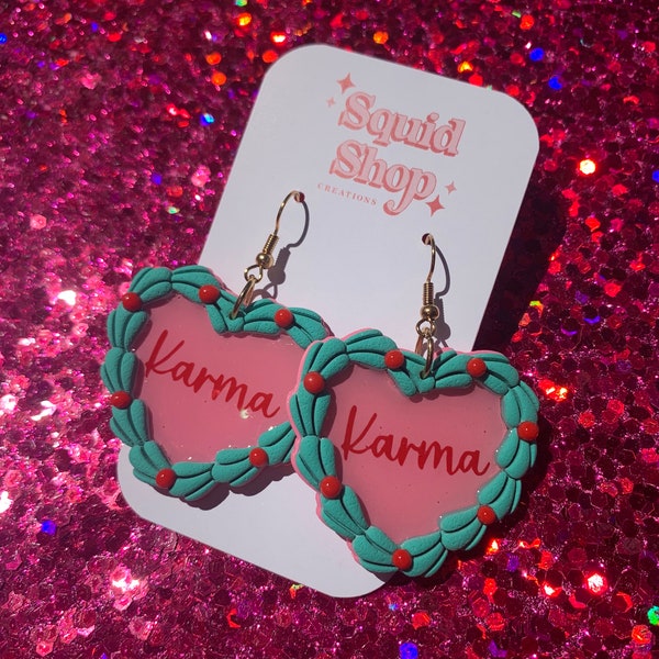 Karma / Chappell Roan Inspired Polymer Clay Wand Earrings