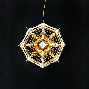 Moderno y pacífico Ojo de Dios Mandala - Dios ojos tierra tonificada mano nómada tejida hogar decor