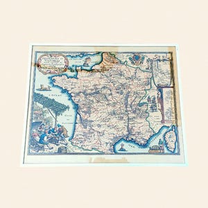 Carte de France ancienne « Fromages et vignobles, Païs de Cocagne »