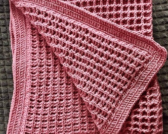 Kyla waffle crochet blanket pattern/ waffle blanket pattern