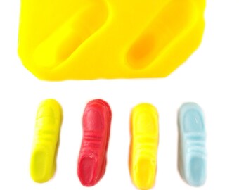 Baby Bootie 4 Cavity Cream Cheese Mint Mold Candy Melts Fondant Chocolate Soap