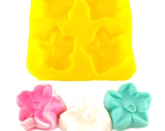 Apple Blossom 4 Cavity Cream Cheese Mint Mold Candy Melts Fondant Chocolate Soap Fat Bombs