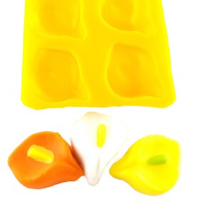 Calla Lilly 4 Cavity Cream Cheese Mint Mold Candy Melts Fondant Chocolate Soap