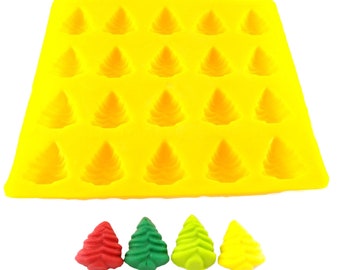 Pine/Christmas Tree 20 Cavity Cream Cheese Mint Mold Candy Melts Fondant Chocolate Soap