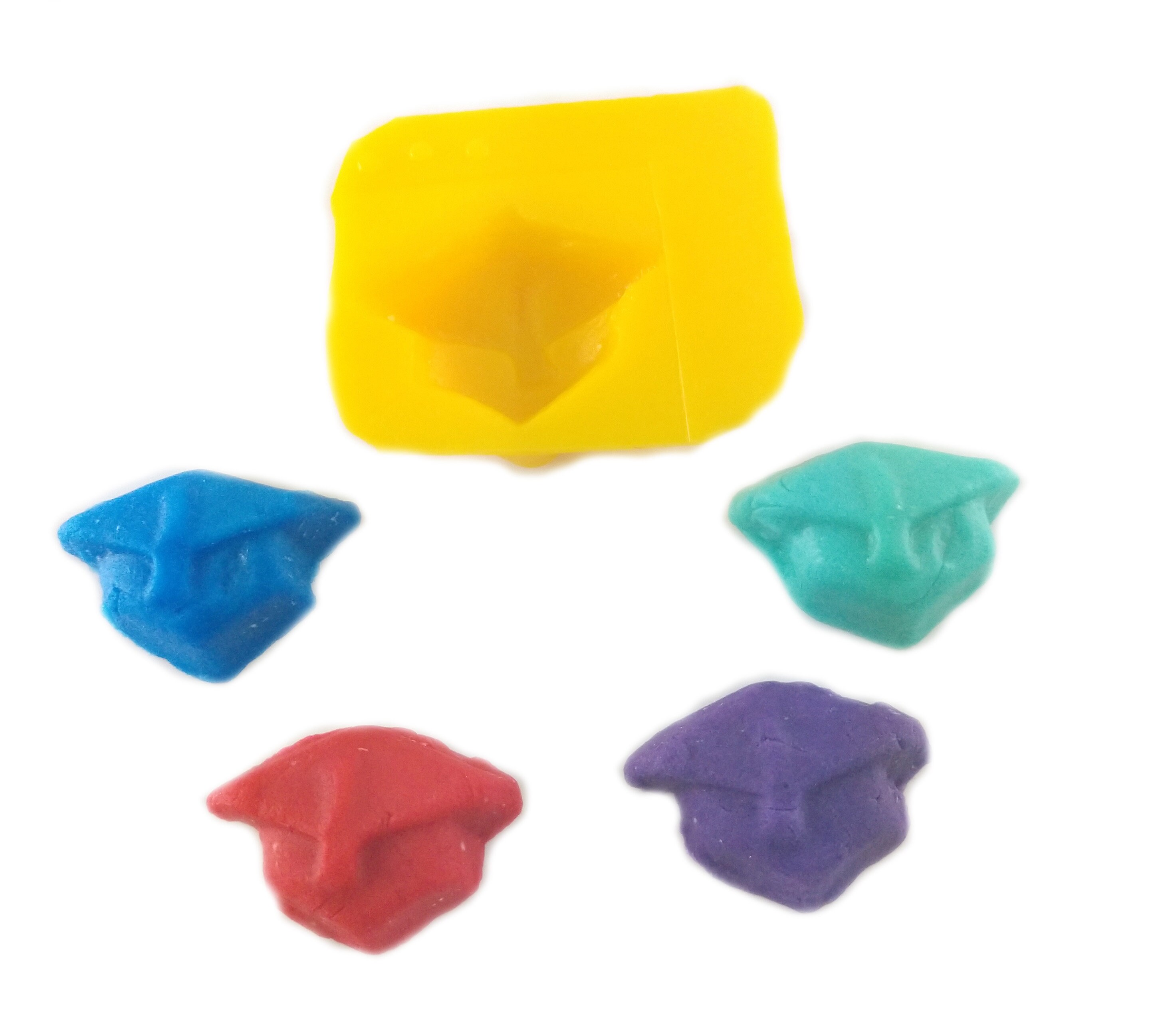 Book Diploma Graduation Cap Graduate 4 Cavity Cream Cheese Mint Mold