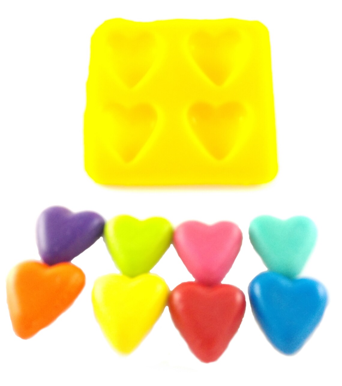 Hearts 4 Cavity Cream Cheese Mint Mold Candy Melts Fondant Chocolate Soap Etsy