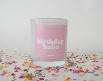 birthday babe // birthday cake candle // all natural candle // essential oil candle // vanilla candle // soy wax