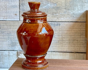 Tiny lidded jar handmade porcelain stash container