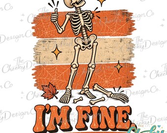 Funny Retro Skeleton PNG, Spooky Fall Humor, Vintage Halloween Design (Digital Download)