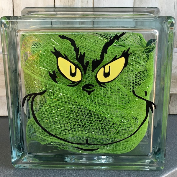 The Grinch, Glass Blocks, Glass Blocks with Lights, Glass Block & Glass Block with Lights