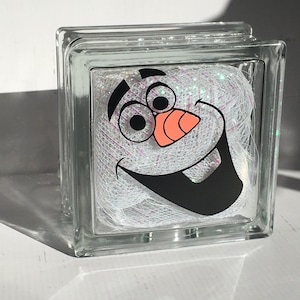 Olaf, Glass Blocks, Glass Block, Glass Blocks with Light & Glass Block with Lights
