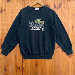 Vintage Lacoste Club Sweatshirt Minimalist Logo Stripes Street Wear Designer Casual Jumper Pullover Size 5 Pick!