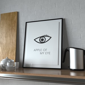 Apfel meines Auges. Wand Kunst / Kitchen Prints - A4 / A3