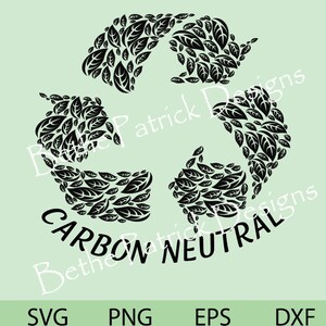 Carbon Neutral Earth Day Recycling Sticker T-shirt