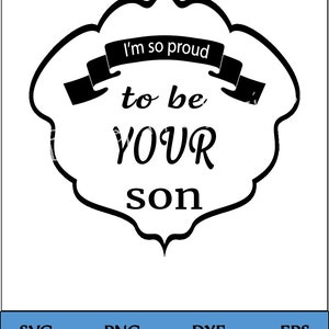 Ich bin so stolz darauf, dein Sohn zu sein, Grußkarte, T-Shirt, Aufkleber