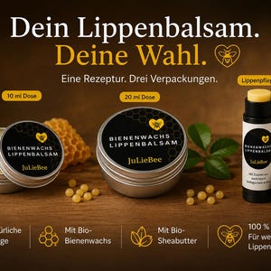 Bienenwachs Lippenbalsam – natürliche Lippenpflege | mit biozertifizierten Zutaten | Handgemacht am Bodensee