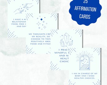 Positive Affirmation Karten zum Abnehmen Digitaler Download