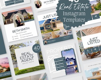 Instagram Templates: Realtor Social Media Branding (Canva)