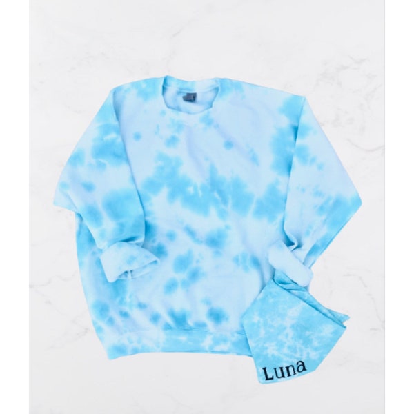 Matching Dog and Owner | Dog Mom | Matching Dog and Owner Tie Dye Set | Dog Accessories | Tie Dye Sweatshirt | Tie Dye Bandana | Crewneck