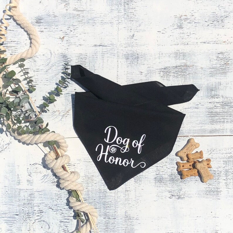ENGAGEMENT DOG BANDANA Wedding Dog Bandana Dog of Honor Etsy
