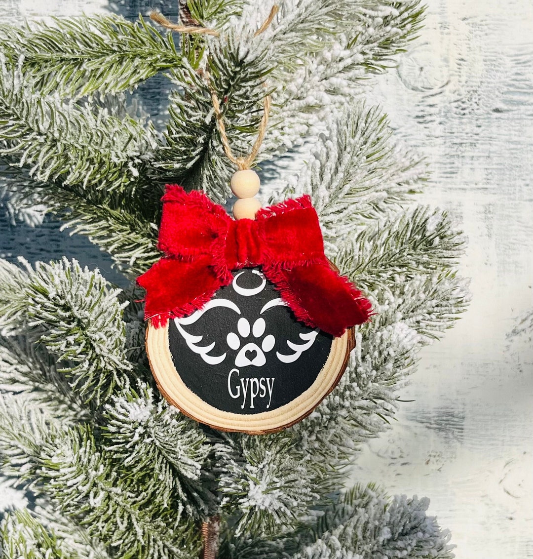 Pet Memorial Ornament, Pet Loss Gift, Personalized Christmas Ornament