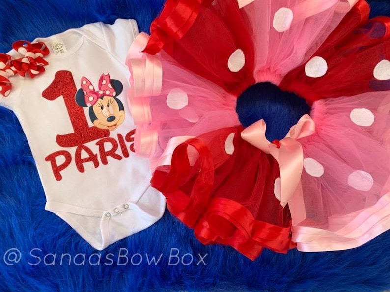 Candy Land Minnie Mouse Boss Baby ribbon tutu set