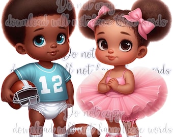 Touchdown or Tutus PNG, Gender Reveal PNG, Pink or Blue, pregnancy Announcement PNG