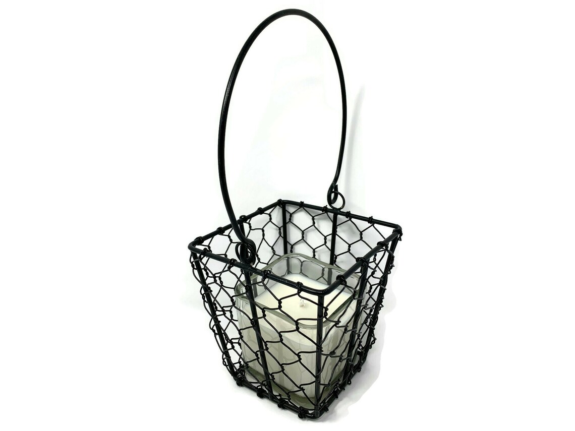 Wire Candle Basket Etsy