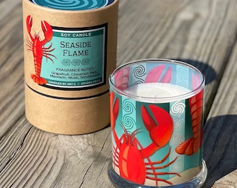 Vela de soja Seaside Flame, colección costera