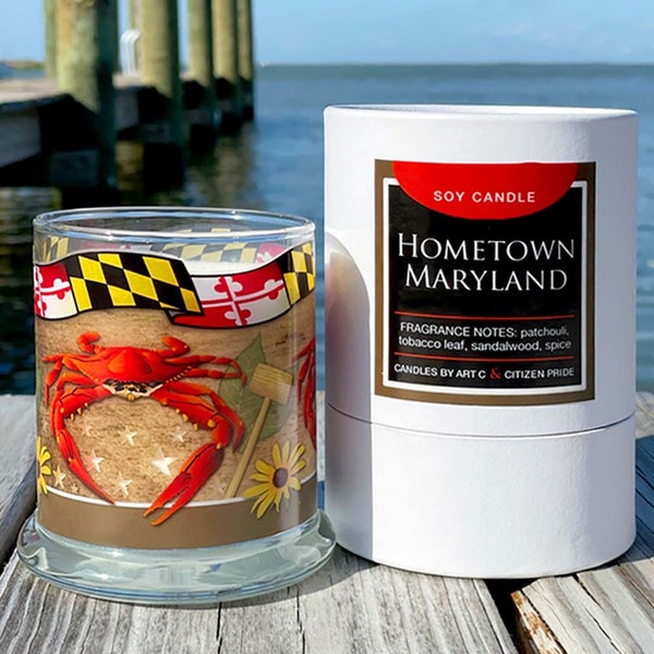 Hometown Maryland Soy Candle, Coastal Collection