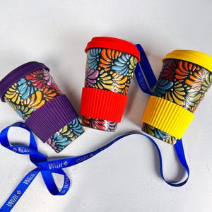 Talavera tumbler, Coffee Mug, Coffee Tumbler , Ceramic tumbler, TERMO blue, hand-painted mexican TALAVERA coffee mug, Mexican Ceramic Cup