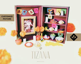 Sugar Skull, Day of the Dead Kit, Altar de Muertos, altar of the dead, Mini Ofrenda, Altar Wood, Mini Altar, Altarcito, Mexican Altar