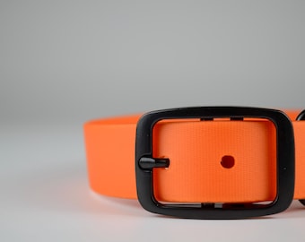 Waterproof Stink-Proof Orange Dog Collar – Durable, Easy Clean, Hunting, Outdoor Dog Gear