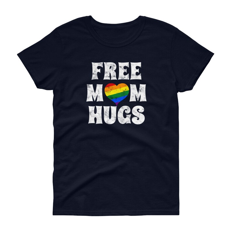 Free Mom Hugs Gay Pride Month LGBTQ Women's Short Sleeve - Etsy